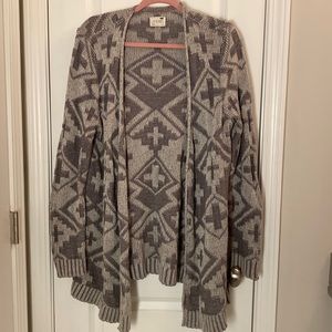 Printed Cardigan Sweater - Womens M/L